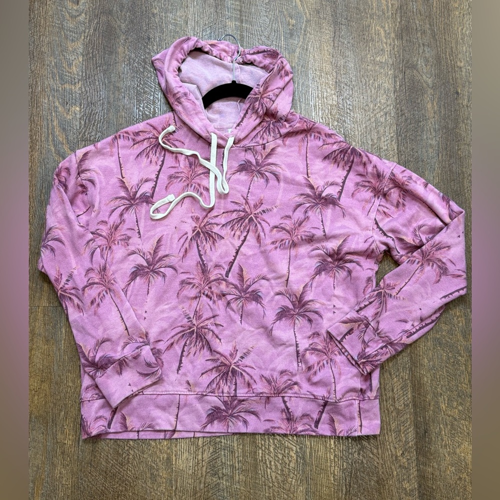 Sundry palm print hoody.